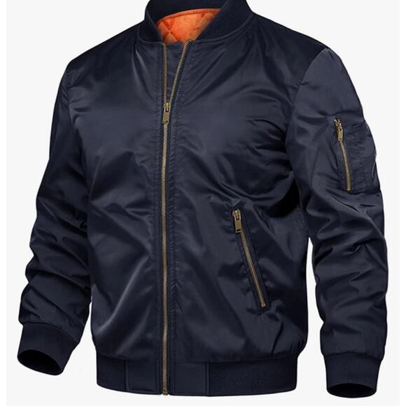 TACVASEN Men's Jackets-Windproof Bomber Jacket Full Zip Winter Warm Padded Coats - Picture 1 of 9